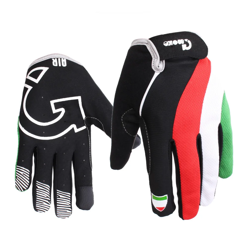 2016 Ciclismo Guantes dedo completo a prueba de viento pantalla táctil carretera de montaña bicicleta de aire Guantes de Ciclismo hombres mujeres
