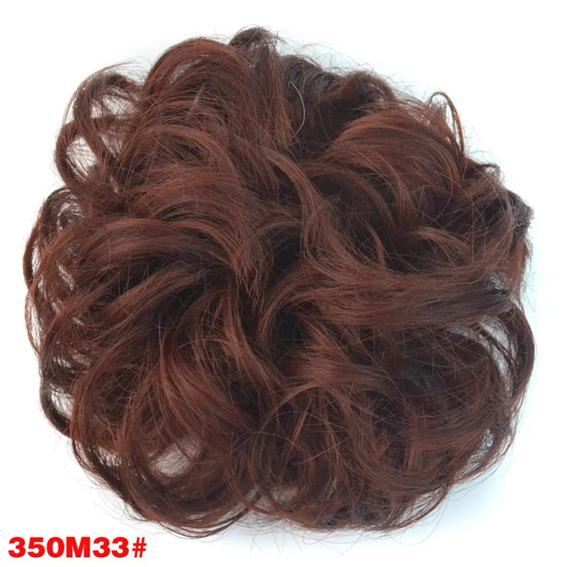 Распродажа, 1 шт., женские натуральные волосы, пучок, модные синтетические волосы, шиньон, для наращивания, кудрявые, резинки, аксессуары для волос, лента для волос - Цвет: 9