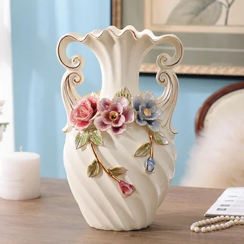

European modern ceramic ornaments Vase Decoration wedding gift Home Furnishing living room