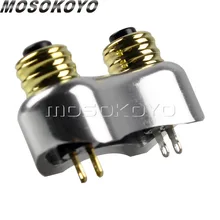 Серебро и латунь " 7/8" Руль Винтаж мини вкл/выкл переключатели Кнопочный переключатель для кафе гонщик скремблер Триумф поплавок