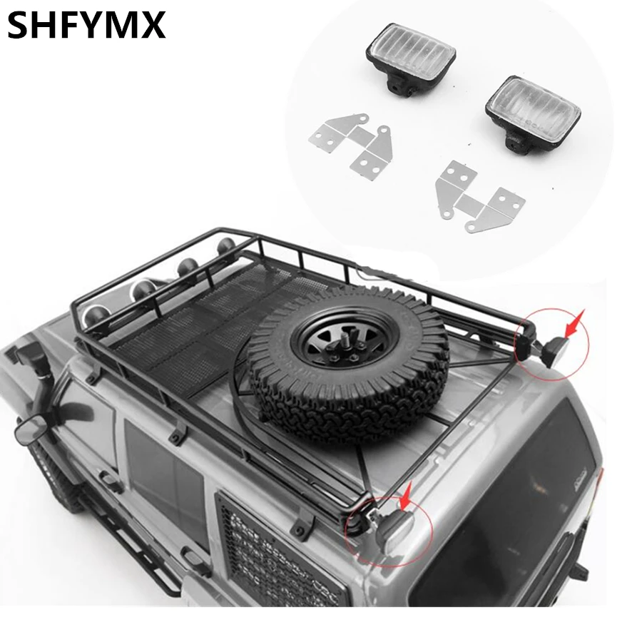 

1/10 RC Car Square SPOTLIGHT CUPS (2pcs) Assembly For 1:10 RC Crawler truck AXIAL SCX10 ii XJ JEEP 90046 4WD TF2 Toys Model