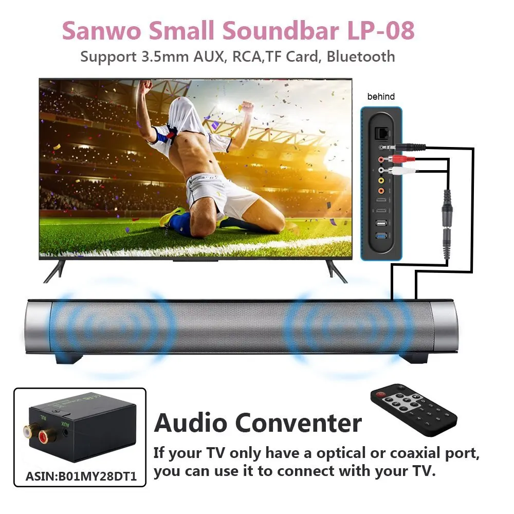 Strong Super Bass Sound bar Speakers Wireless