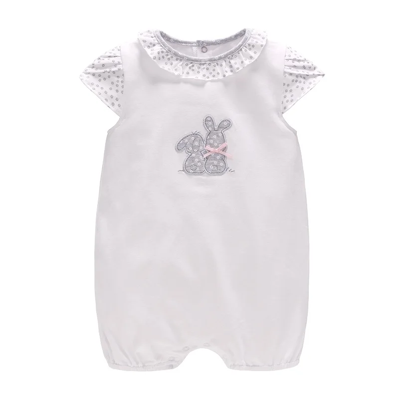 

Vlinder 2018 New Baby Girls Boys Summer Short Rompers Newborn Pajamas Snug Short Sleeves Infant Cute Rabbit Jumpsuit