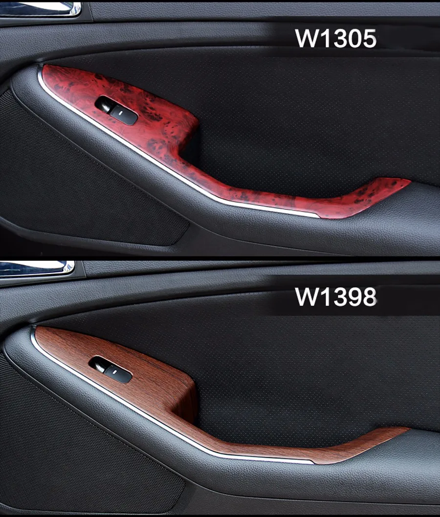 

2 Pieces 100*30cm Automobiles Safe Door Central Control Panel Sticker Wood Grain Waterproof Change Color DIY Styling Wrap Roll