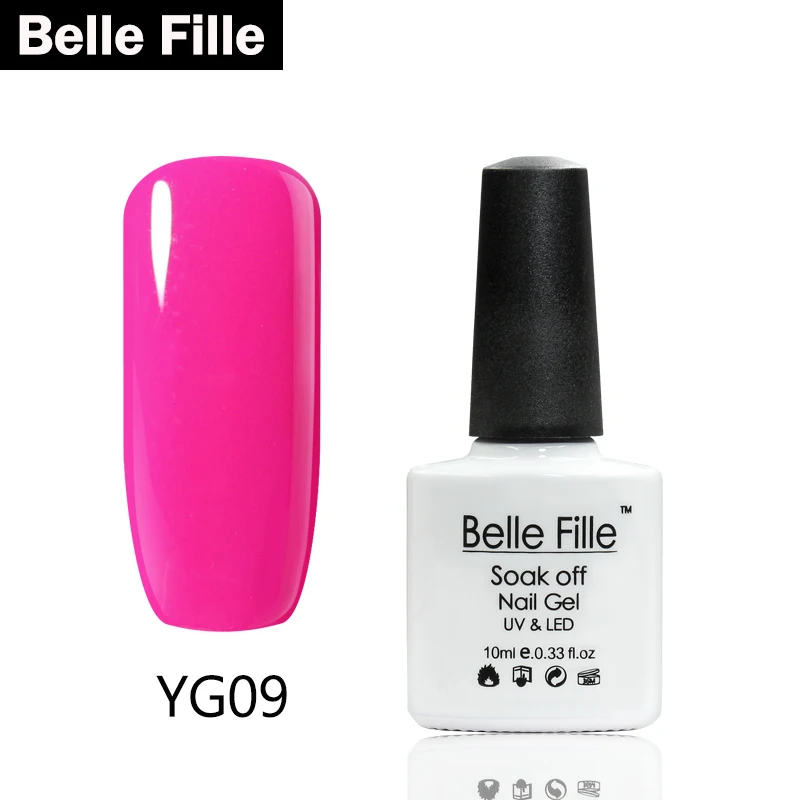 Belle Fille гель лак для ногтей маникюрный УФ отмачиваемый неоновый Vernis