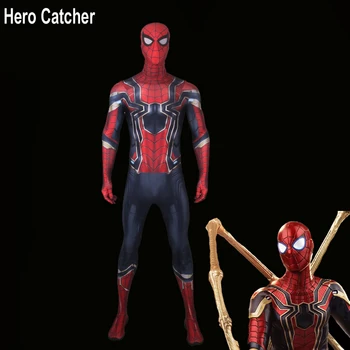 

Hero Catcher Top Quality Iron Spider Costume Tom IronSpider Cosplay Costume Iron Spider Suit Homecoming Spiderman Suit