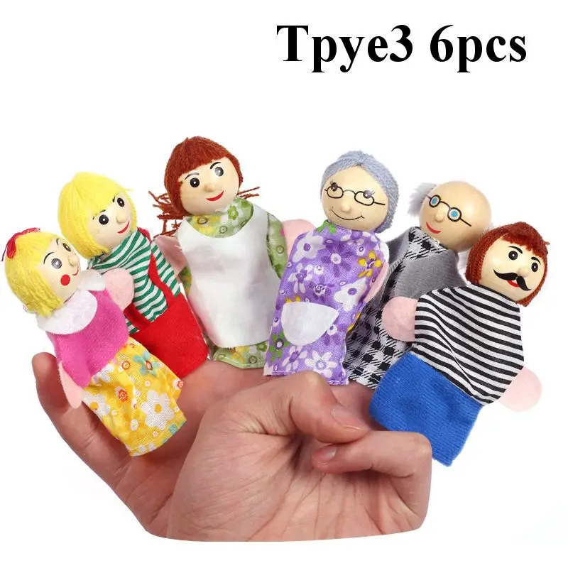7 видов 10 шт. маленькие Мультяшные животные фигурки на пальцы куклы семья пальчиков набор мягкая ткань кукла для детей подарок плюшевые