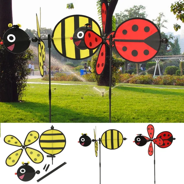 Ble Bee Ladybug Windmill Whirligig Wind Spinner Home Yard Ble Bee Ladybug Windmill Whirligig Wind Spinner Home Yard Garden Decor Outdoor