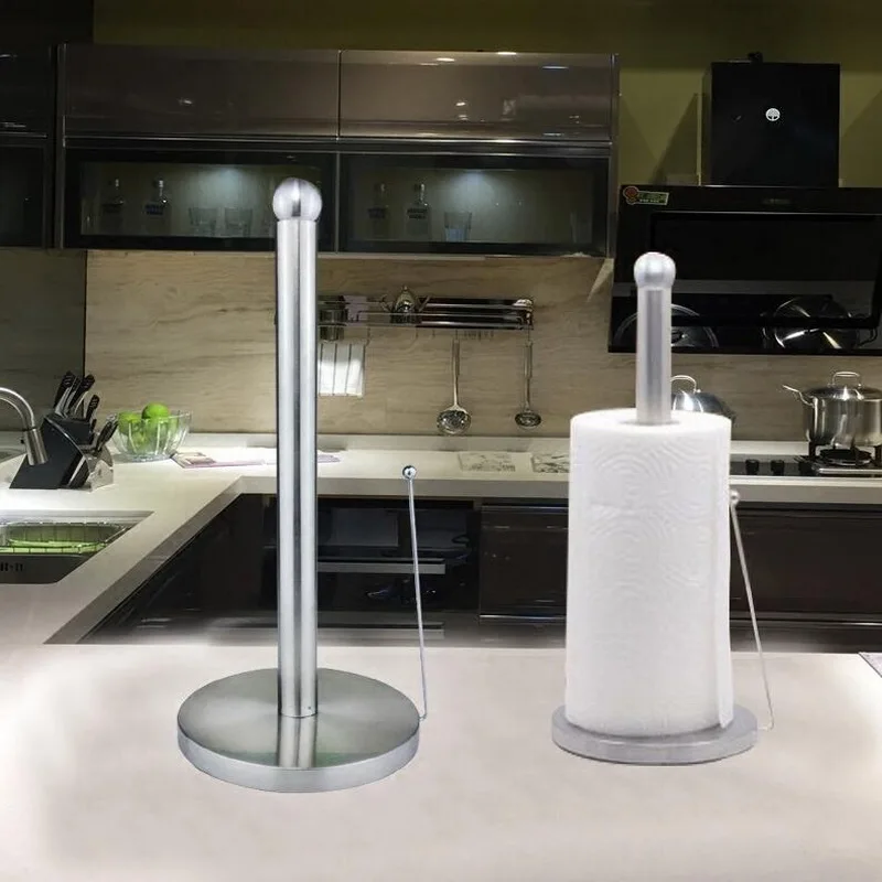 Stainless steel kitchen tissue holder roll shelf napkin holder creative