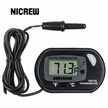 

Nicrew Digital LCD Screen Sensor Aquarium Water Thermometer Controller Wired Fish Tank Electronic Water Temperature Measurement