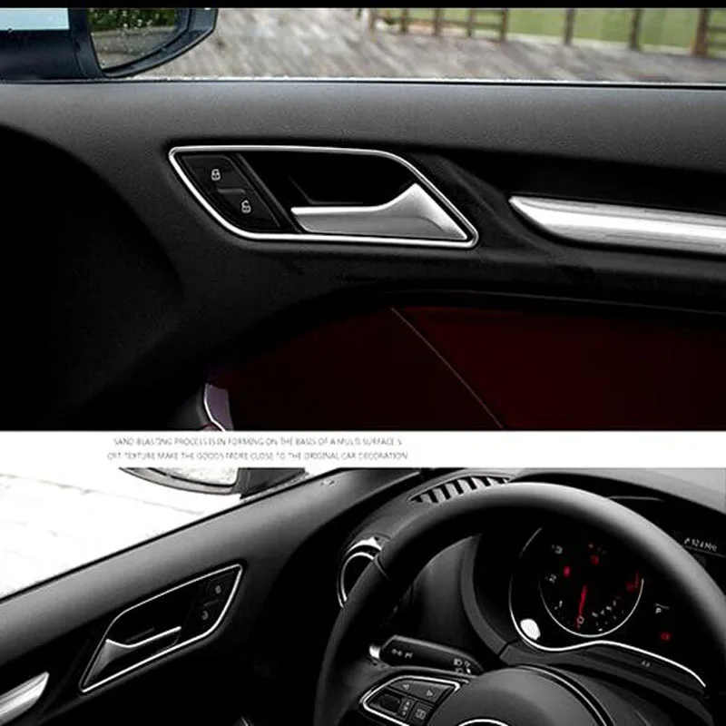 Абсолютно Новый чехол из нержавеющей стали для Audi 2012-2018 внутренняя дверная рама