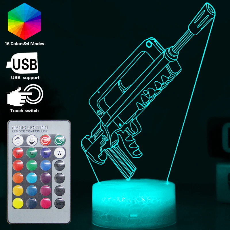 

Remote 3D nightlight baby Fortnit Game Alpaca Llama Night Light 16 Color Table Lamp For Child Birthday Holiday girl friends Gift