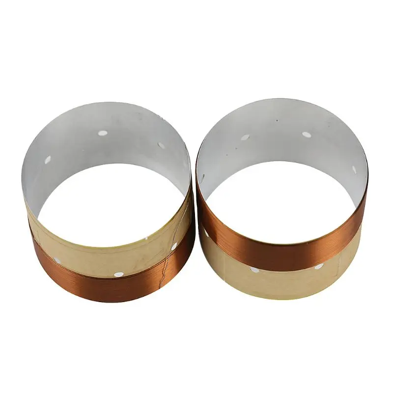 1Pair 75.5MM Speaker Bass Voice Coil White Aluminum Sound Air Outlet for Subwoofer Speaker Repair Accessories