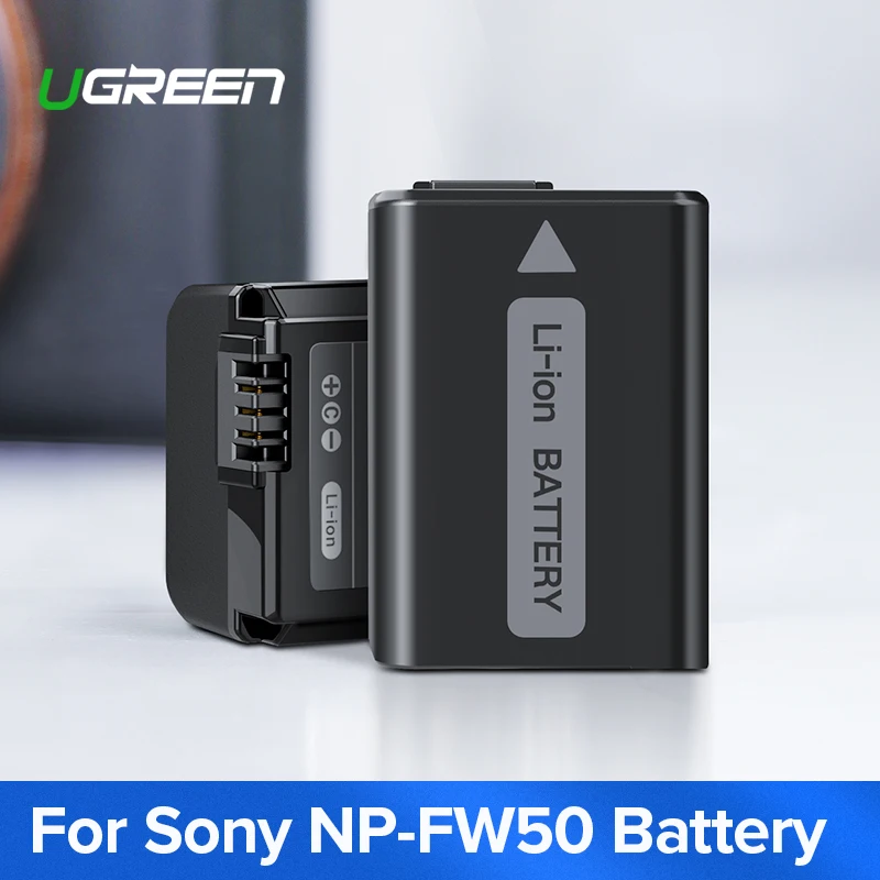 Kaufen Ugreen NP FW50 Kamera Batterie 1020mAh für Sony a7m2 a7r2 S2 NP FW50 a6500 a6300 a6000 a5000 a3000 NEX 3 QX1 kamera Batterien