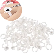 Beauty7 50 шт. Макияж ресниц Lash Клей Набор одноразовых клей держатель кольцо поддона для наращивания ресниц пигменты татуировки наращивания ресниц накладные ресницы магнитные ресницы магнитные для ресниц наращивание