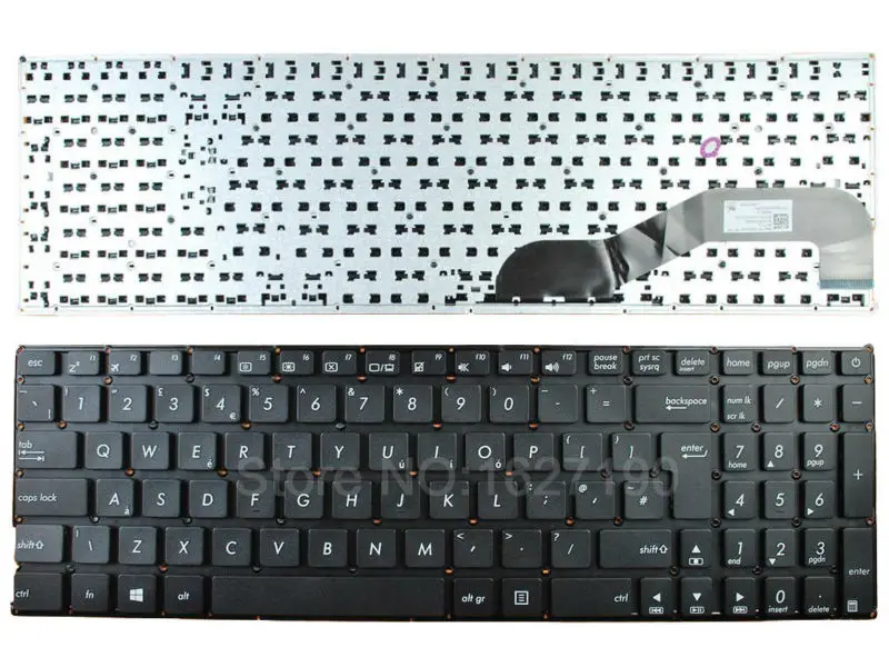 New UK Laptop Keyboard For ASUS X540 X540L BLACK(without FRAME) Repair
