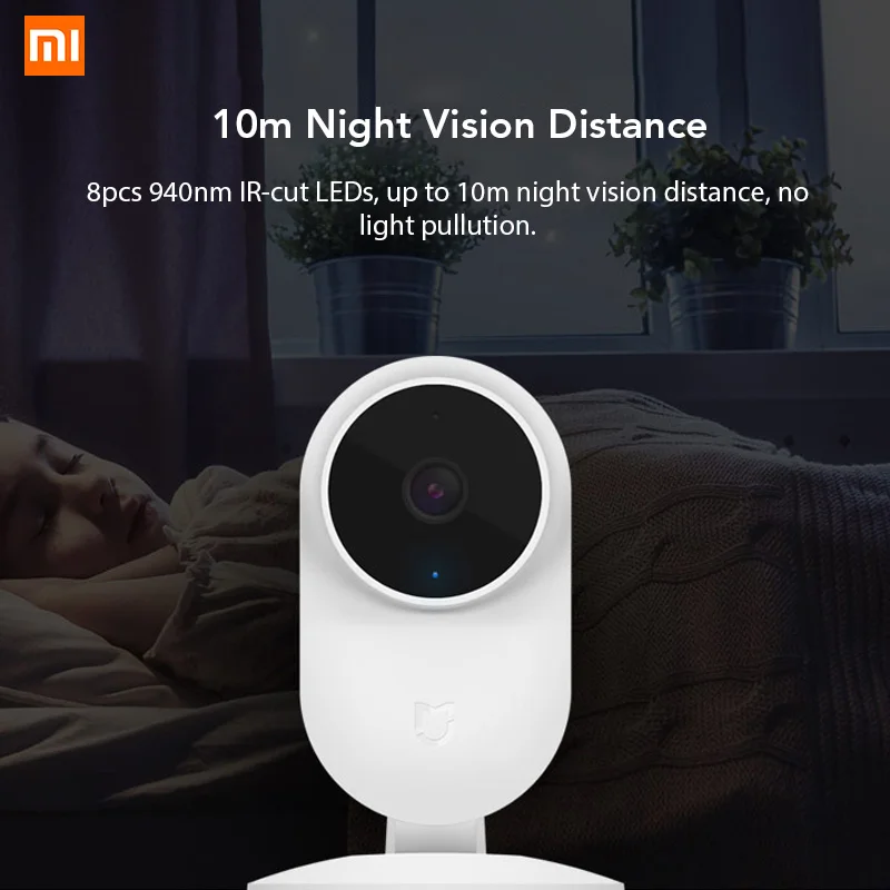 Камера видеонаблюдения Xiaomi Mijia 1080P IP угол обзора 130 градусов ночное видение 2 4
