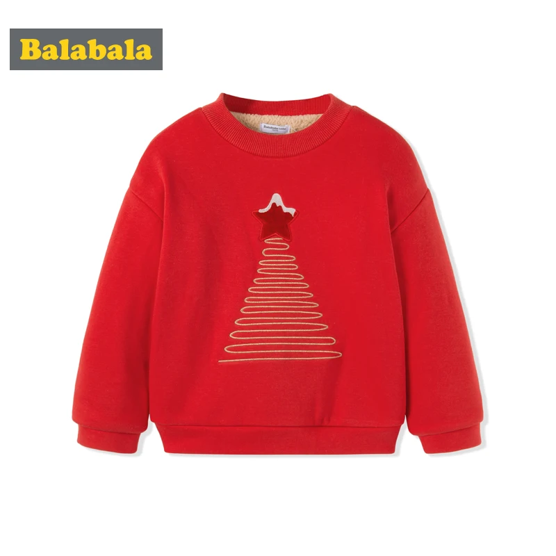 

balabala girls freece hoodies winter thick Children Cotton Pullover sweatershirt Tops 2017 Kids Tees Clothes for princess