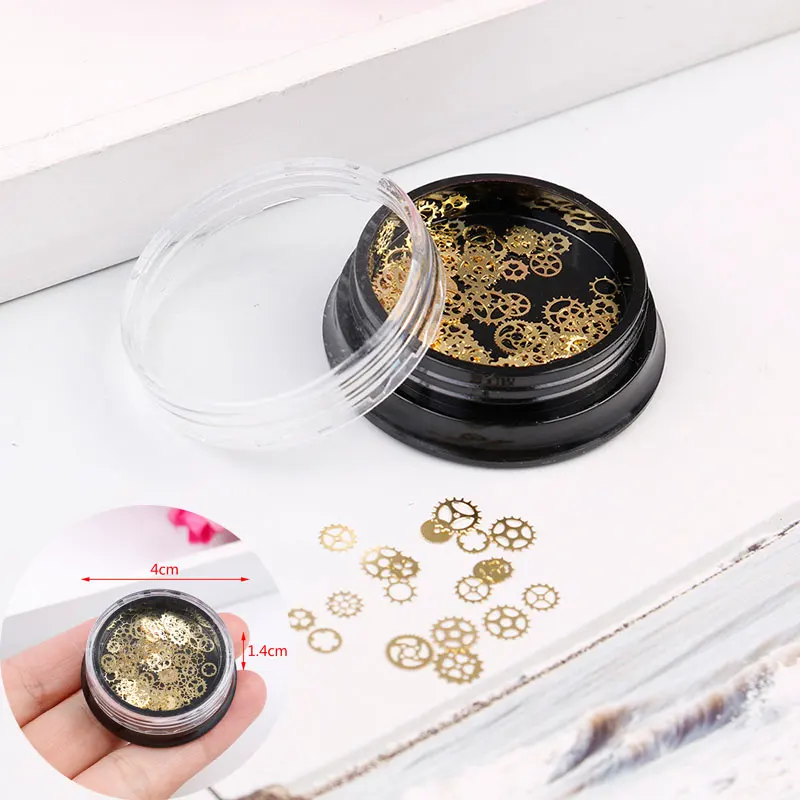 

100Pcs/Box 3D Snowflakes Gold Metal Slices Nail Polish Thin Sticker Designs Manicure Nail Art Sequins Christmas Decorations