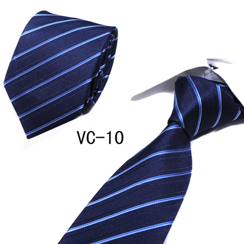 Классический полиэстер шелковые галстуки для мужчин роскошный деловой галстук 8 см Группа профессиональная одежда жаккардовый галстук мужской галстук бутик Gravatas - Цвет: VC-10