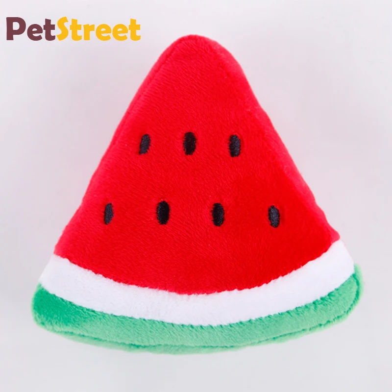 Watermelon shaped plush toy dog to vent toy stuffed sound toys molars