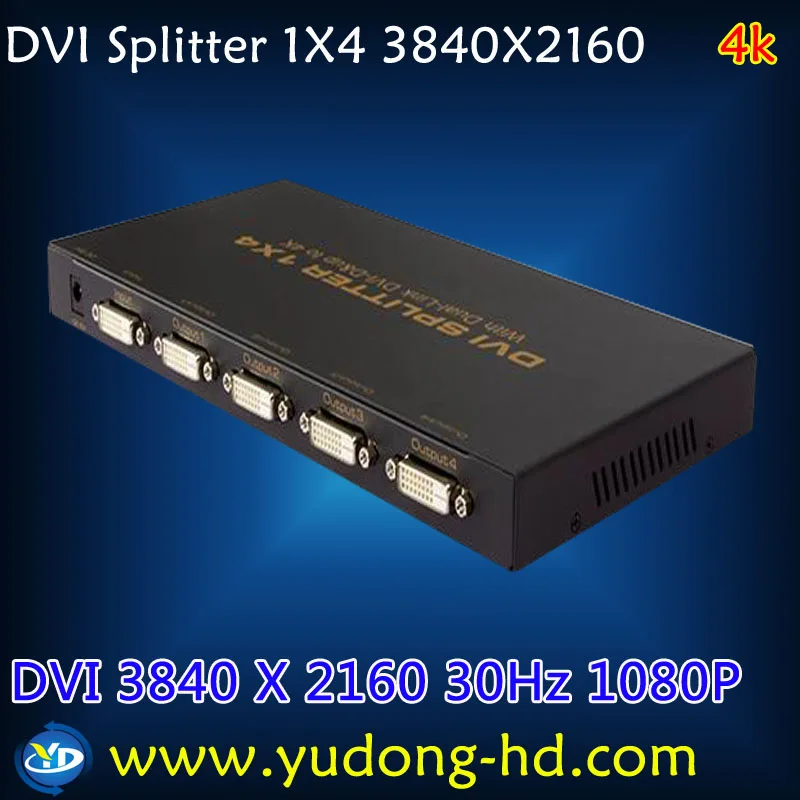 1 шт. разделитель DVI 1X4 DVI дистрибьютор поддерживает 1 вход DVI и 4 DVI выход в розничный пакет