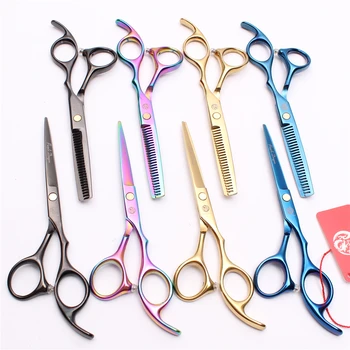 

Z1005 6.0" Purple Dragon Professional Barbers' Hairdressing Cutting Shears Thinning Scissors Styling Tools Human Hair Scissors