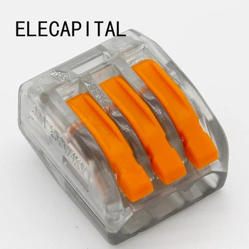 

10pcs Transparent Universal Compact Fast Wire Wiring 3 Pin Mini Conductors Terminal Block 32A Connectors Findings China