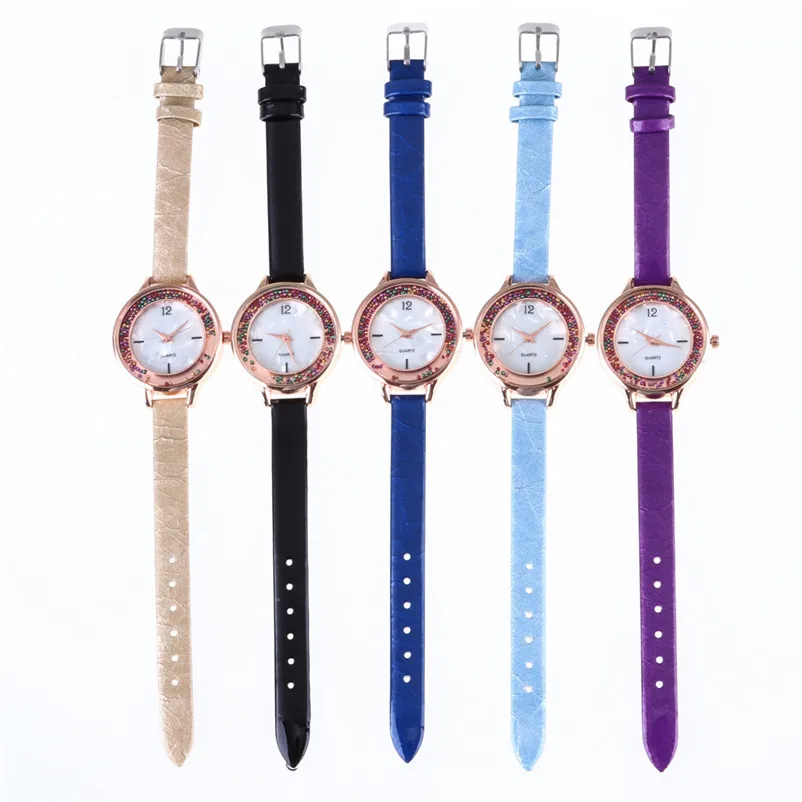Fashion Newly Design Watch Women Girl Leather Band Watch Analog Quartz Round Wrist Watches Male clock relogio feminino J11#N (10)