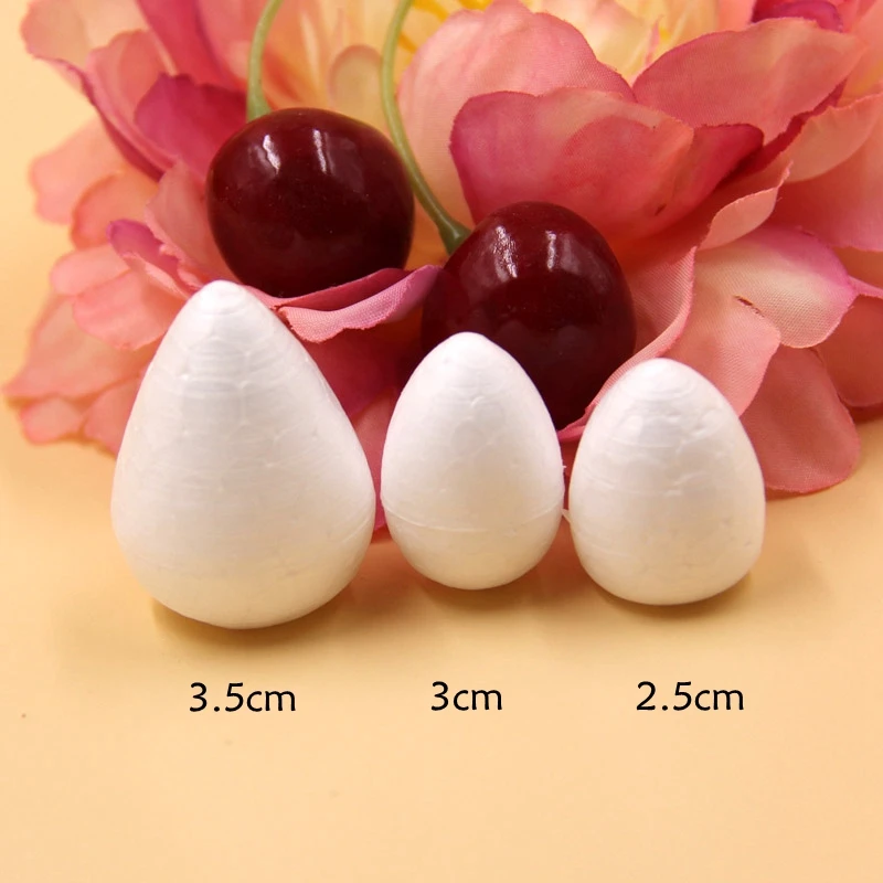 50PCS DIY Craft White Drop Flower Stamen Modelling Polystyrene Styrofoam Foam Balls For Christmas Wedding Party Gifts Decoration