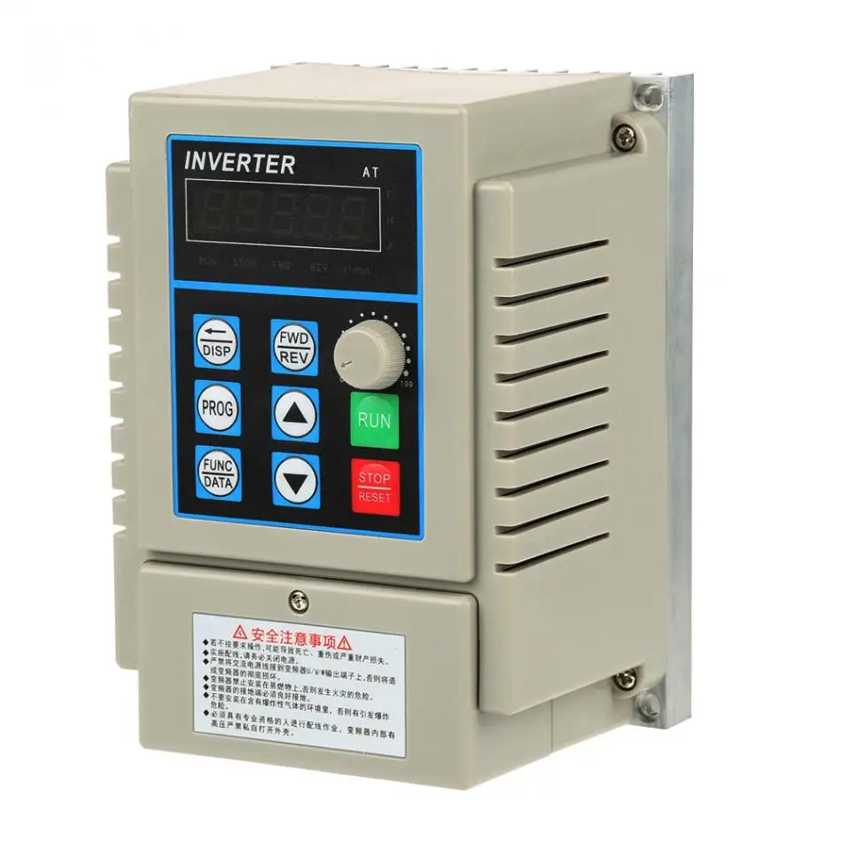 

1pc High quality AC 220V 0.45kW Variable Frequency Drive VFD Speed Controller Inverter Single Phrase