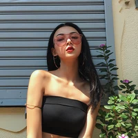 Momoluna 2017 Woman summer strapless off the should bustier crop top haut femme bralet halter top debardeur femme camisole  