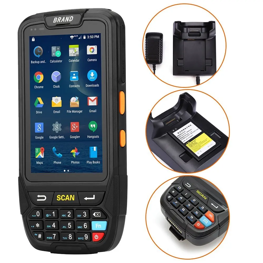 4G Android7.0 Handheld Terminal PDA with 2D Barcode Scanner 4G Camera