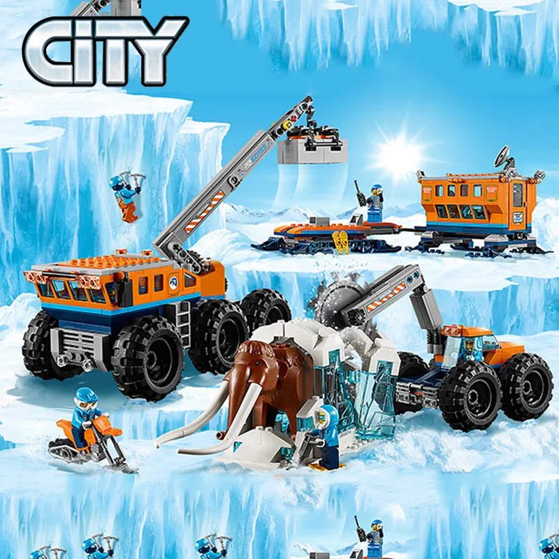 

City Series Urban Arctic Series Arctic Mobile Exploration Building Block 804pcs Bricks Toys Compatible With Legoings City 60195