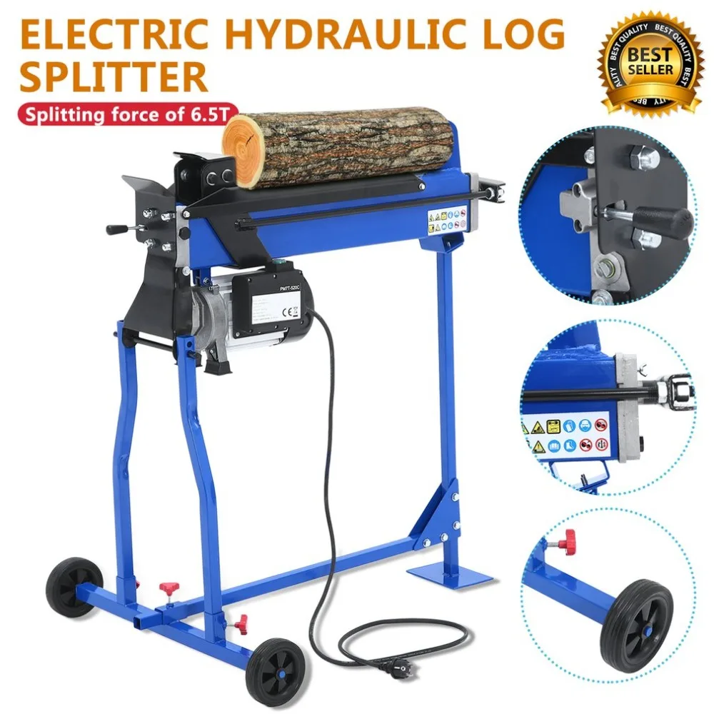 2200W Powerful Electric Hydraulic Wood Log Cutter Wood Splitter