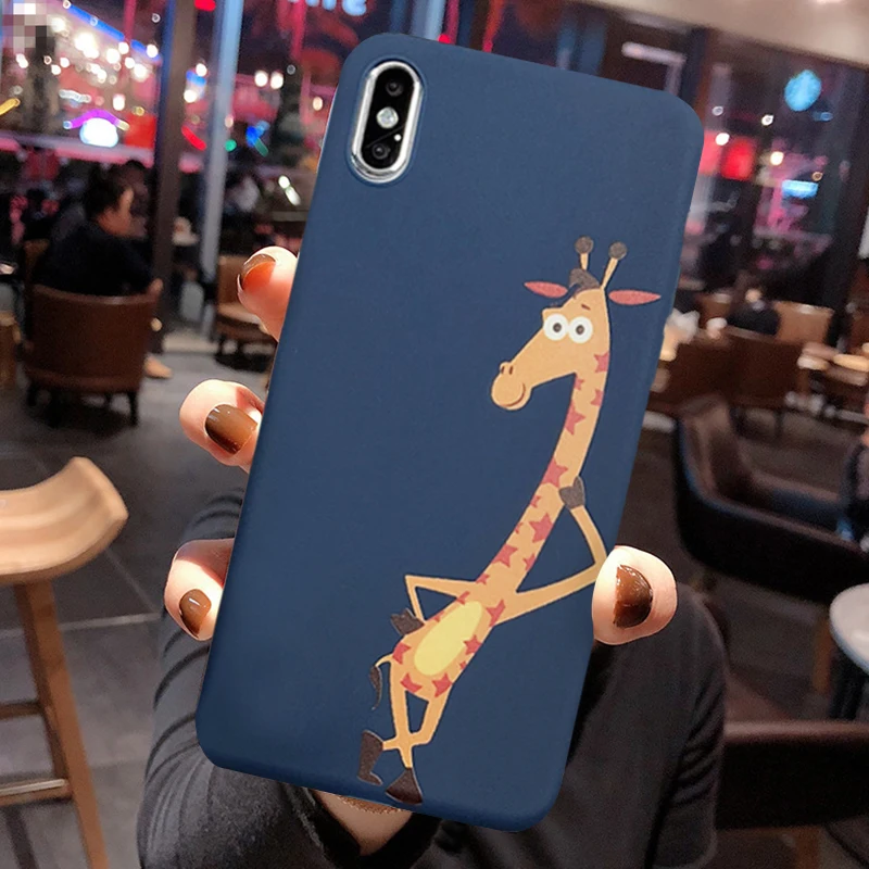 Милый мультяшный чехол JAMULAR с жирафом для iPhone 7 X XS MAX 8 6 6s Plus мягкий силиконовый