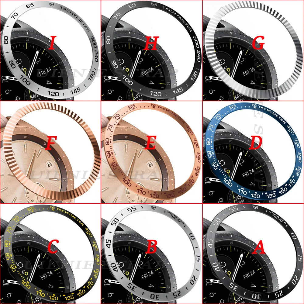 

For Samsung Gear S3 Frontier Watch Dial Bezel Ring Styling Case Adhesive Cover Anti Scratch Protection Ring For Gear S3 SM-R760