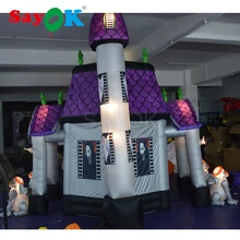 Хэллоуин надувной с привидениями Хо использовать ужасающие яркие надувные Хэллоуин украшение с светодиодный свет для коммерческого или домашнего использования