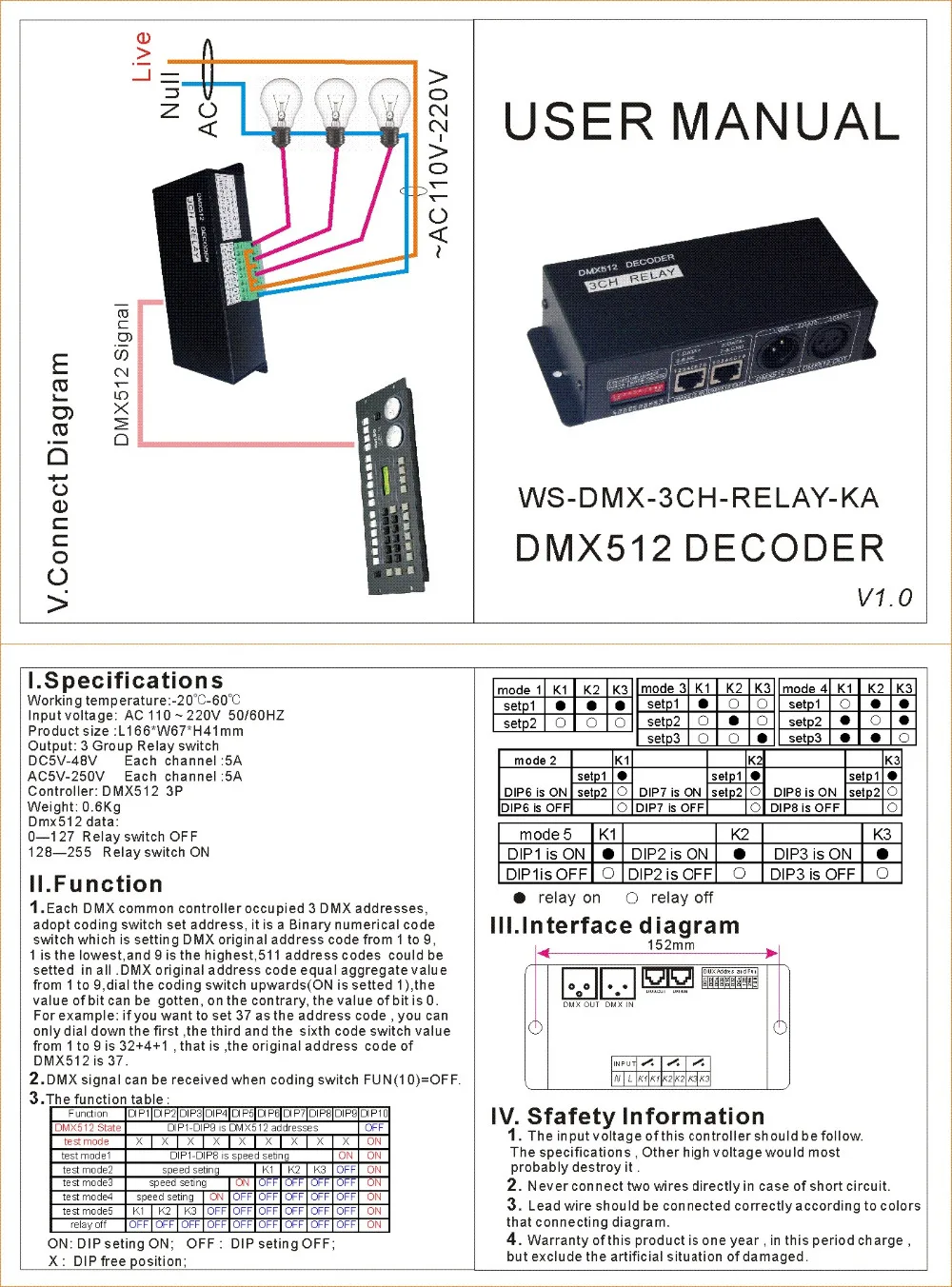 Бесплатная доставка AC110-220V 3CH/4CH высокое реле напряжения DMX512 декодер led контроллер Диммер для Светодиодные полосы света Светодиодный