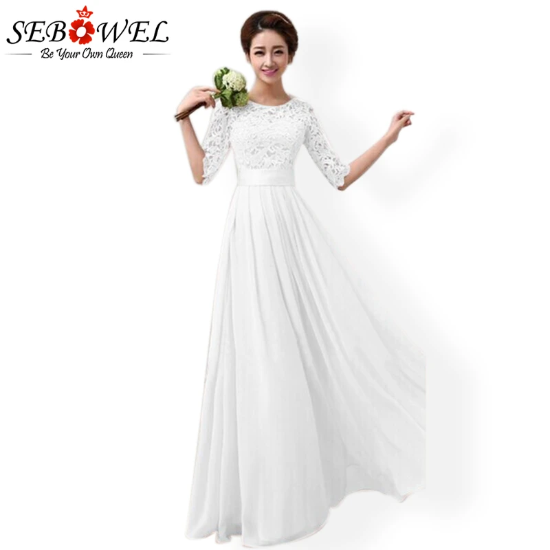 womens white lace maxi dress
