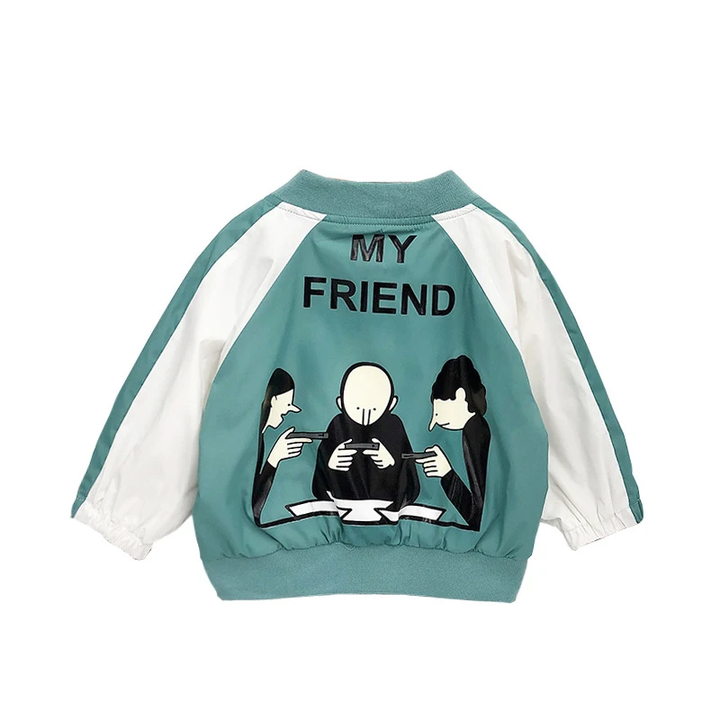 

2019 Fashion Coats Baseball Uniform Jacket For Boys Clothes Printing Children Jacket With Zipper Clothing For Baby Kid Girl Coat