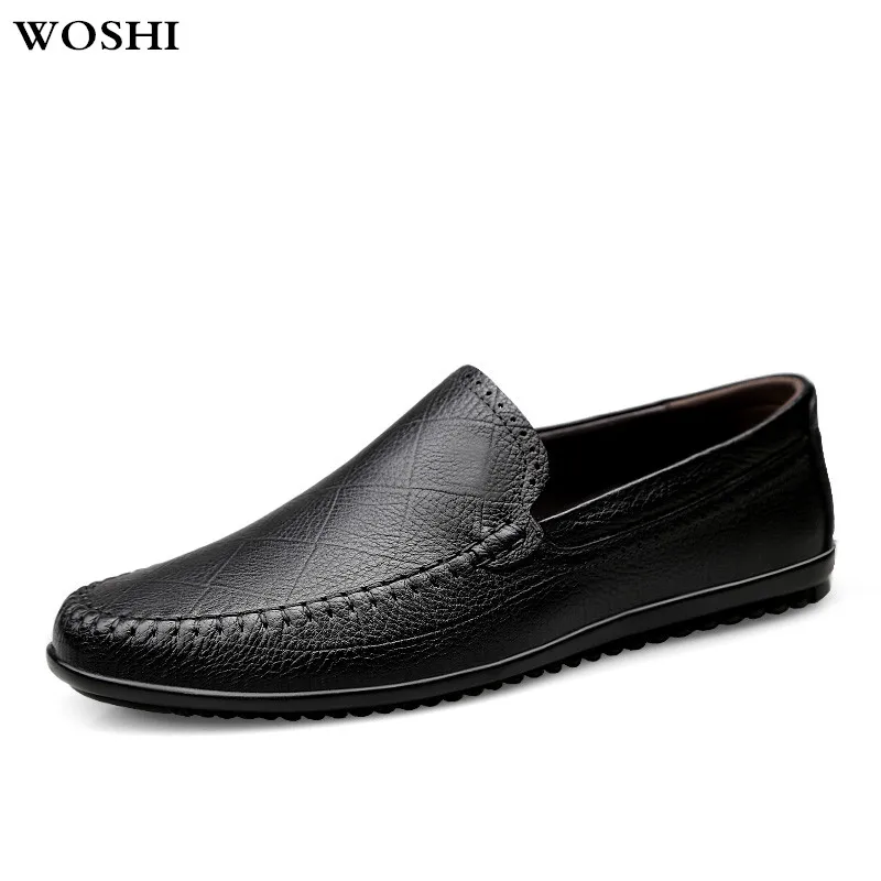 

2019 new Men Loafers Shoes Fashion Men Casual genuine Leather Shoes spring Comfortable Flat Moccasins High Quality Men shoes k3