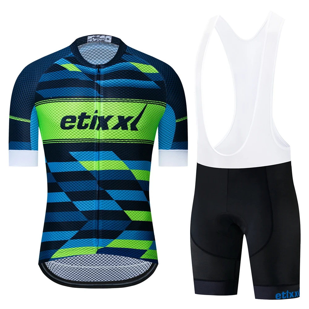 Bib Cycling Set 01 Дышащая одежда для велосипеда Pro Team велосипедная одежда короткий рукав MTB велосипедная одежда/быстросохнущая Ropa Ciclismo мужская велосипедная одежда - Цвет: Bib Cycling Set 01