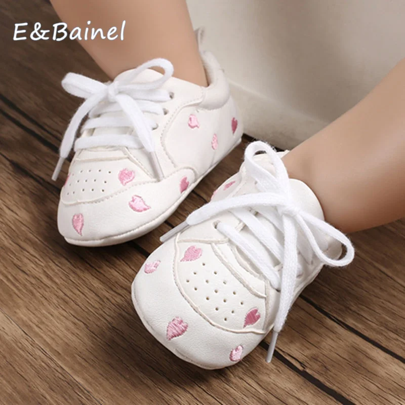 E&Bainel Baby Shoes Newborn Boys Girl First Walkers Infant Toddler PU Leather Soft Sole Anti-slip Shoes For 0-18 months Baby