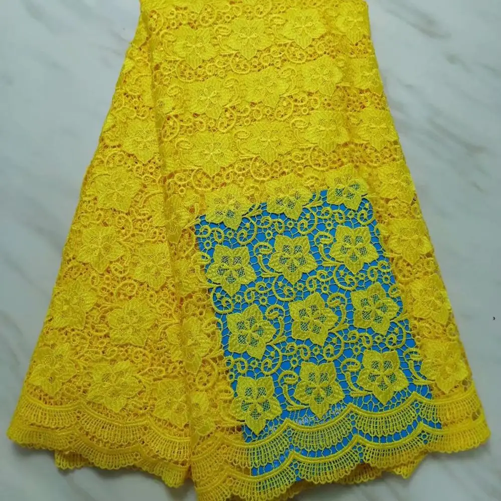 

5 yards African Cord Laces fashion Guipure Lace Fabric For Nigerian Wedding Dresses 5 Yards F16JUN162