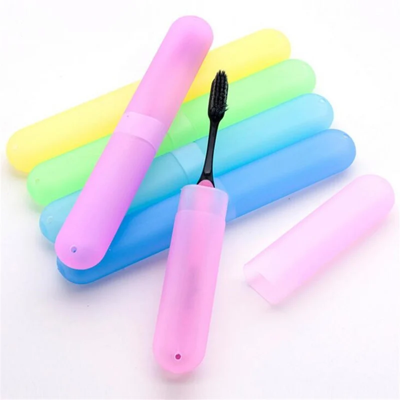 

1 Pcs Mrosaa Portable Bathroom Toothbrush Holder Brush Cap Case Dustproof Toothbrush Storage Box for Travel Hiking Camping
