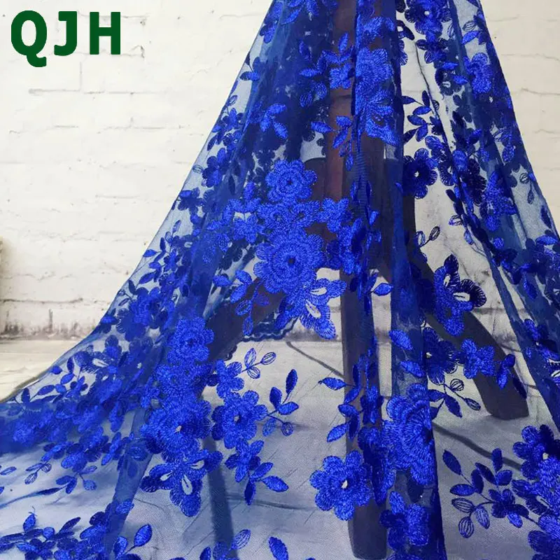 QJH Брендовое популярное Африканское кружево новейшее французское кружево материал высокое качество африканская кружевная ткань свадебное платье кружево