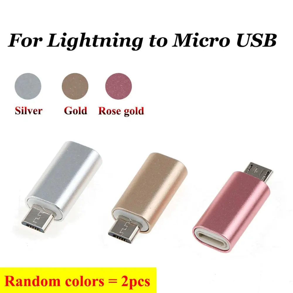 Юйси 2 шт./лот Тип C адаптер для Micro USB/для iphone/USB 3,0 Женский USB C OTG адаптер Поддержка синхронизации данных и зарядки конвертер - Цвет: Random colors