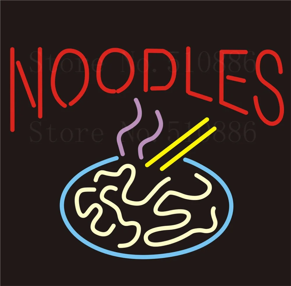 Custom NEON Sign Board Noodles Pasta Sauce Glass Tube Beer Bar Club