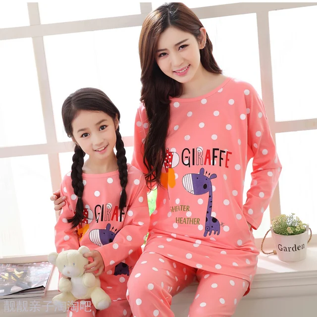 Baby Pajamas Family Matching Pyjamas suit 2020 Autumn Winter long sleeve Mother and Daughter clothes Polka Dot Ropa Mama E Hija